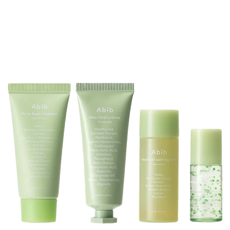 ABIB - Coffret découverte apaisant Heartleaf, 4 produits