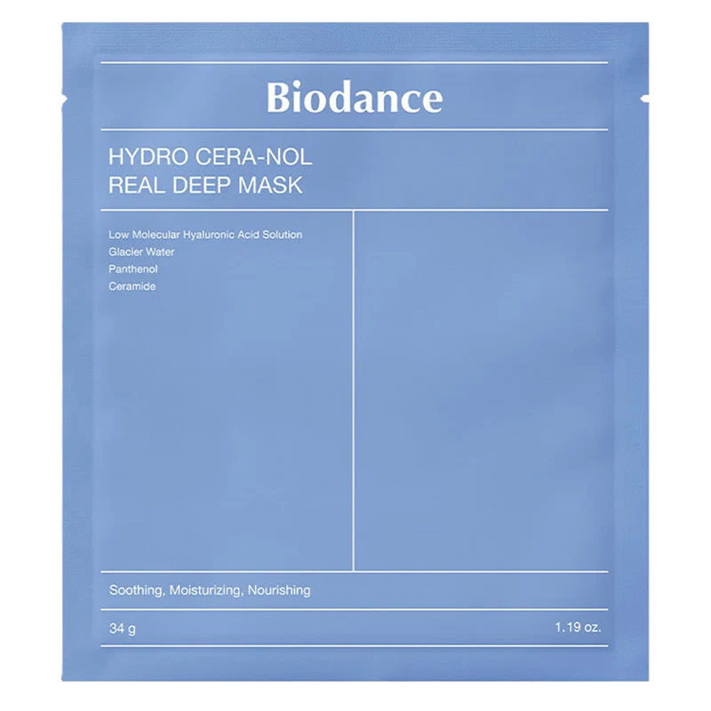 Biodance - Masque profond Hydro Cera-Nol Real Deep Mask, 4 pièces de 34g