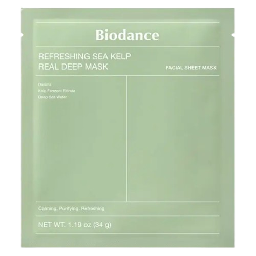 Biodance - Masque profond Refreshing Sea Kelp Real Deep Mask, boîte de 4 × 34g