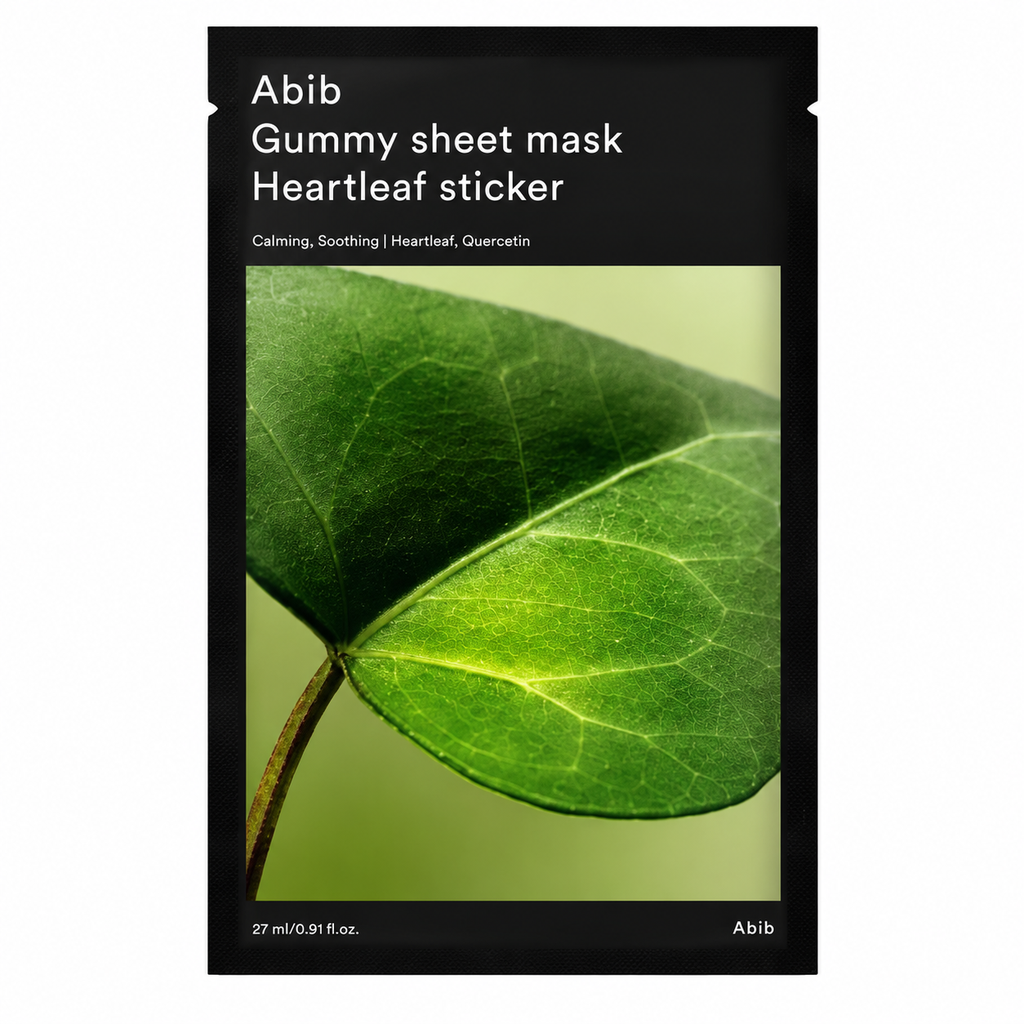 ABIB - Masque en tissu Gummy Heartleaf Sticker, 1 pièce